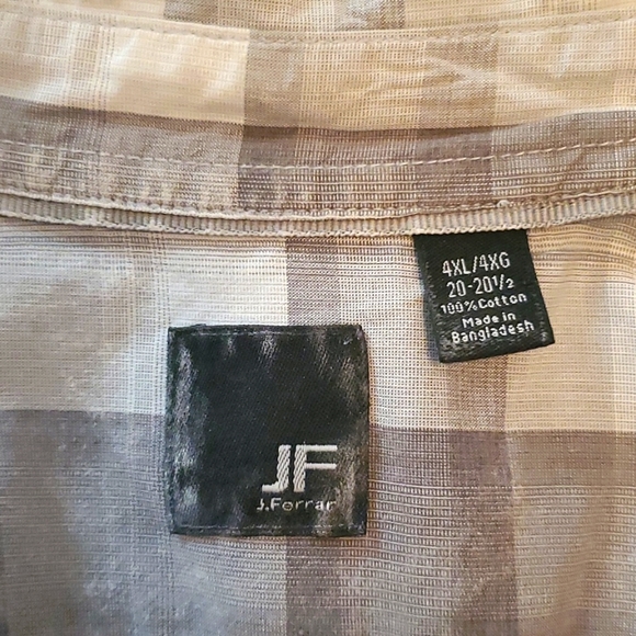4XL, 20-20 1/2, short-sleeve, button down, J. FERRAR - Picture 3 of 8
